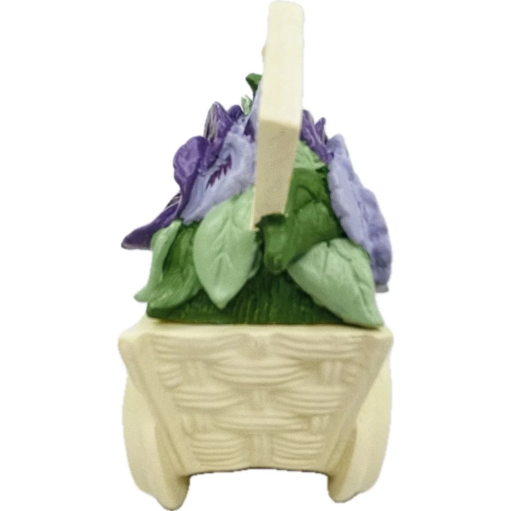 Hallmark‎ PANSY CART 2 pc Trinket Box with Tag